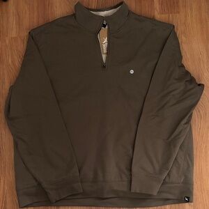 Eddie Bauer Men's Olive Zip-Up Sweater